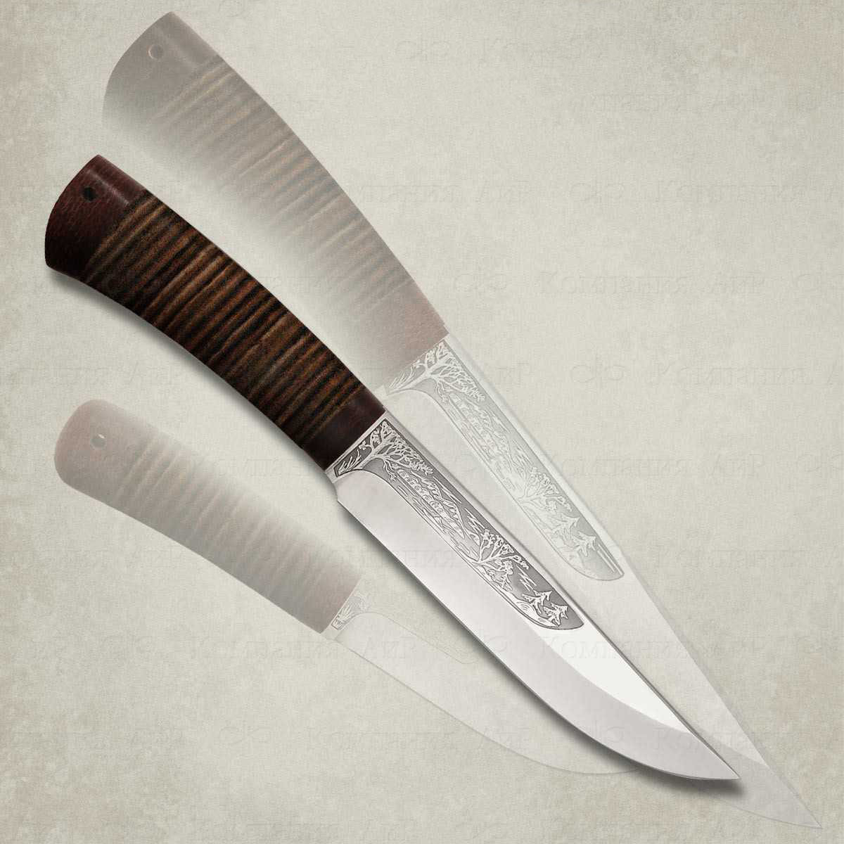 Нож Шашлычный средний, кожа, 95х18 когтерез боковой средний эргономичный отверстие 11 мм розовый с белым