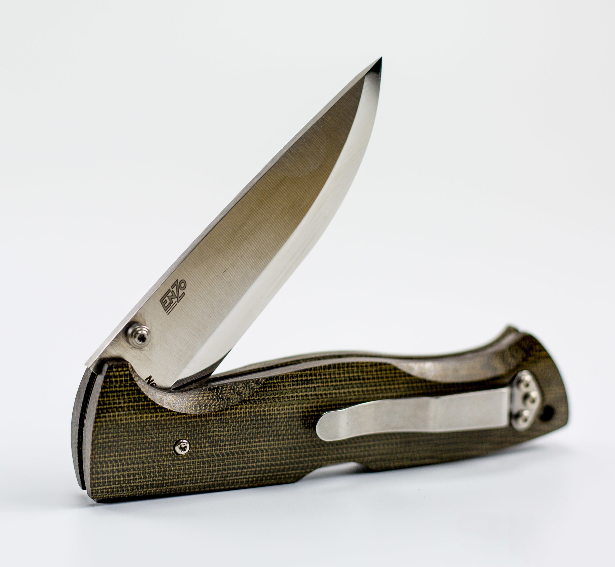 Складной нож Enzo Borka 90, зеленая микарта, сталь N690C - фото 5
