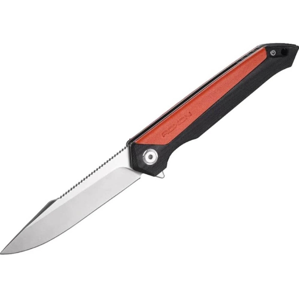 Складной нож Roxon K3, сталь D2, рукоять G10/кожа, оранжевый