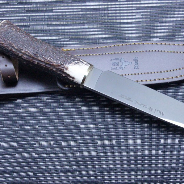фото Нож с фиксированным клинком muela sarrio, сталь x50crmov15, рукоять олений рог