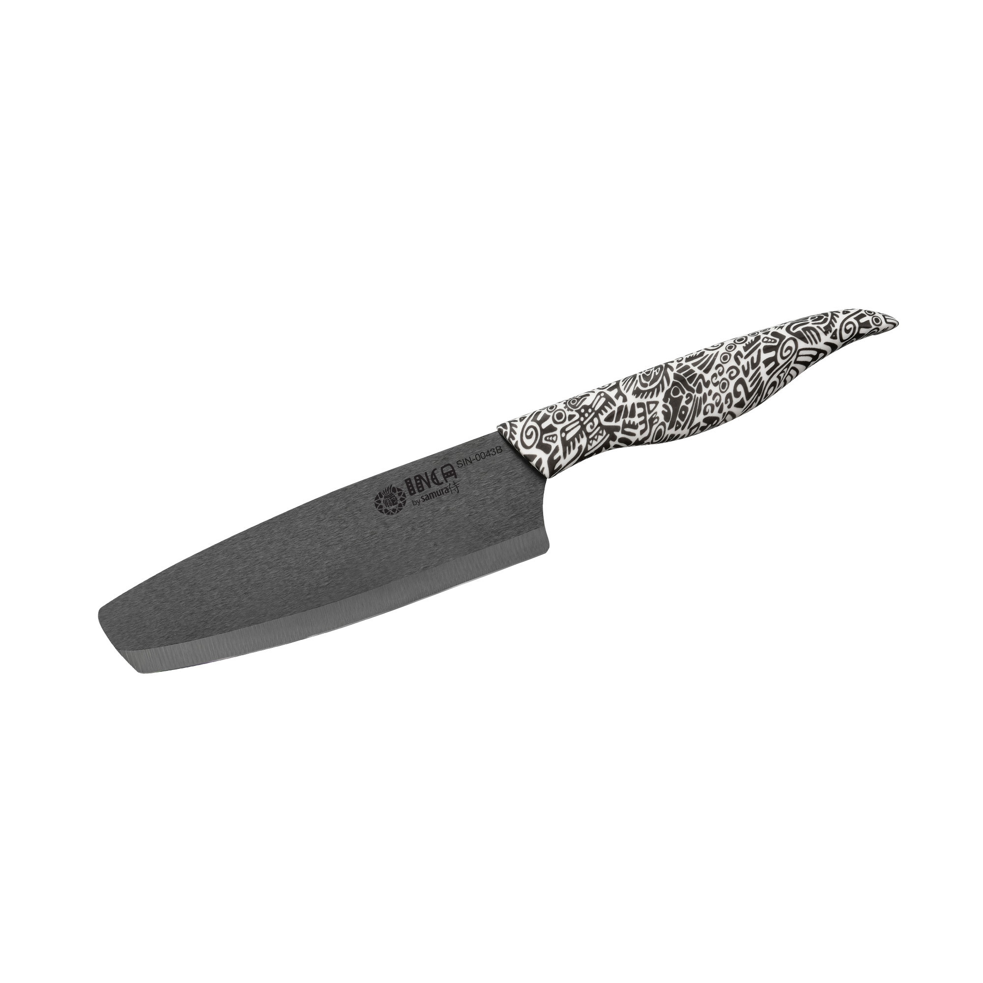 Нож кухонный накири Samura Inca 165 мм, чёрная циркониевая керамика, рукоять пластик - фото 1