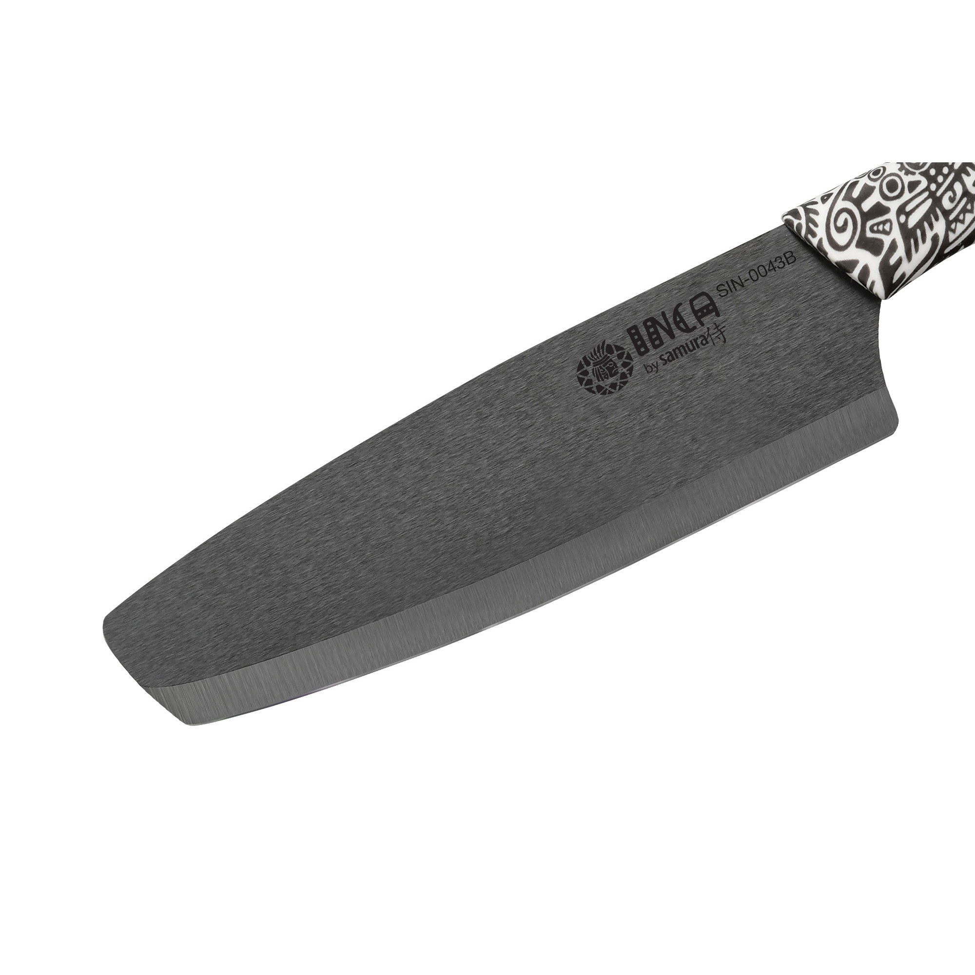 Нож кухонный накири Samura Inca 165 мм, чёрная циркониевая керамика, рукоять пластик - фото 2
