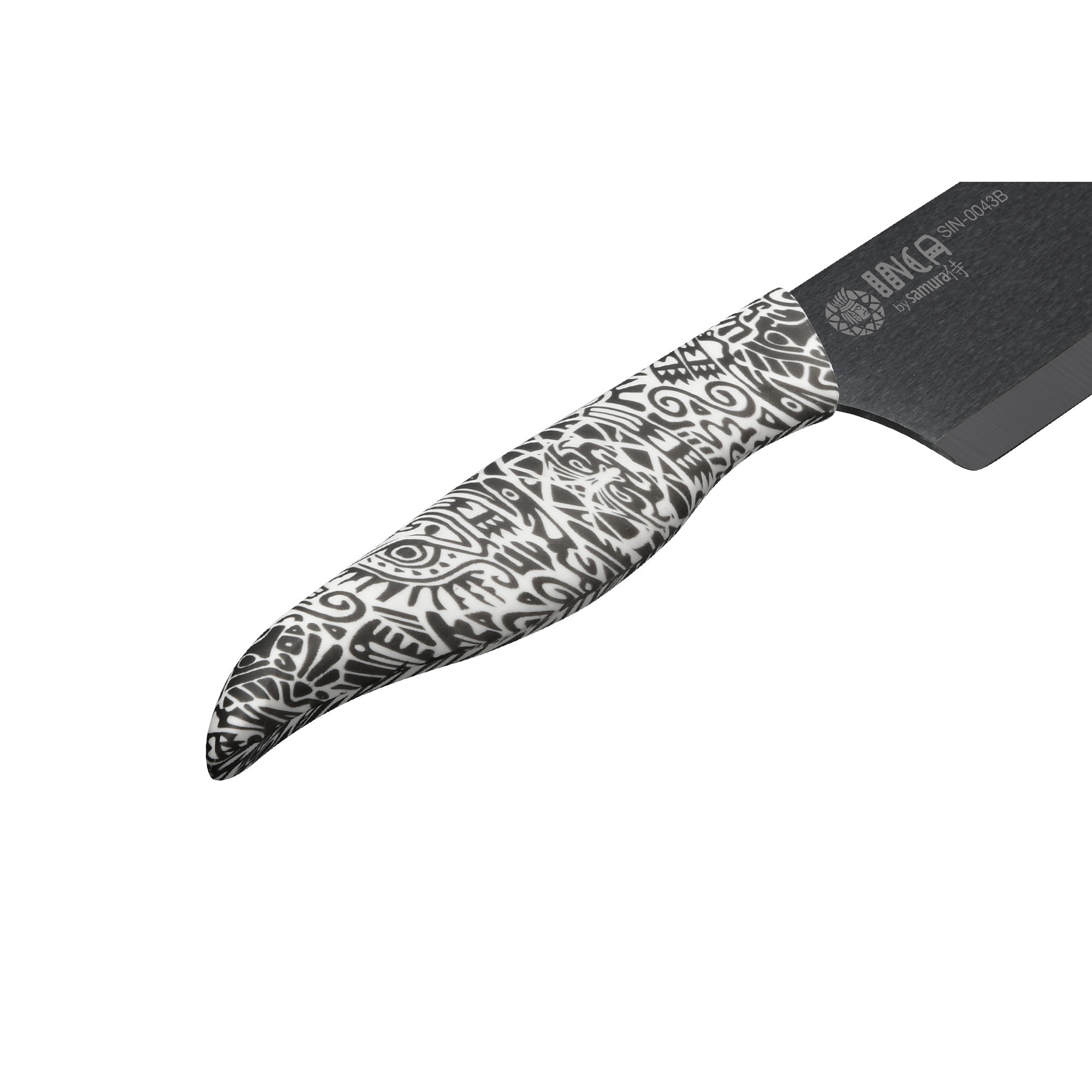 фото Нож кухонный накири samura inca 165 мм, чёрная циркониевая керамика, рукоять пластик