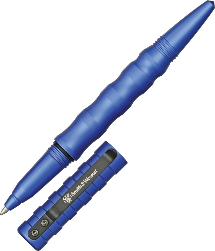 Ручка тактическая Smith&Wesson алюминий, синяя, стержень