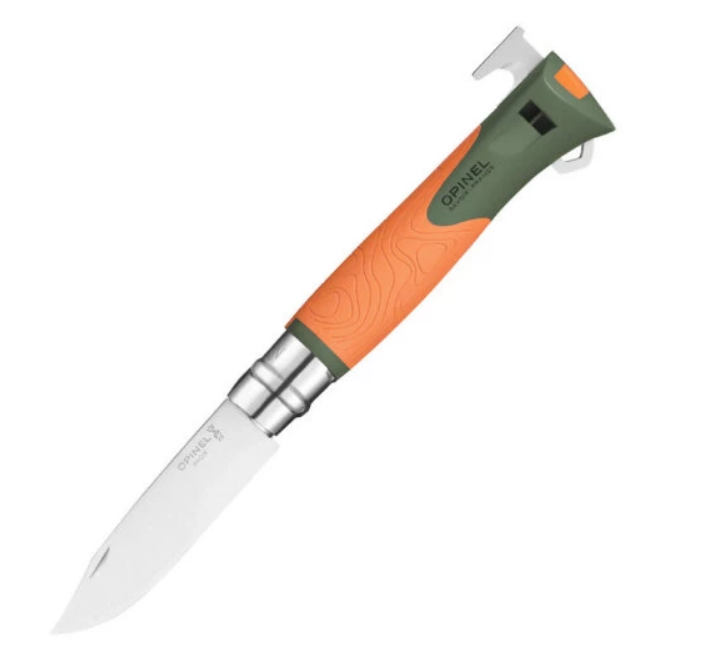 Складной нож Opinel №12 Explore c инструментом для удаления клещей, сталь Sandvik 12C27