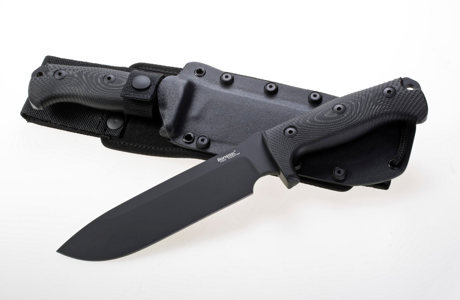 Нож с фиксированным клинком LionSteel M7 MB, сталь Sleipner, рукоять Black micarta - фото 1