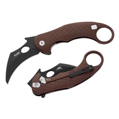 Фото Складной нож LionSteel L.E.One, сталь Magnacut, рукоять алюминий, коричневый/черный