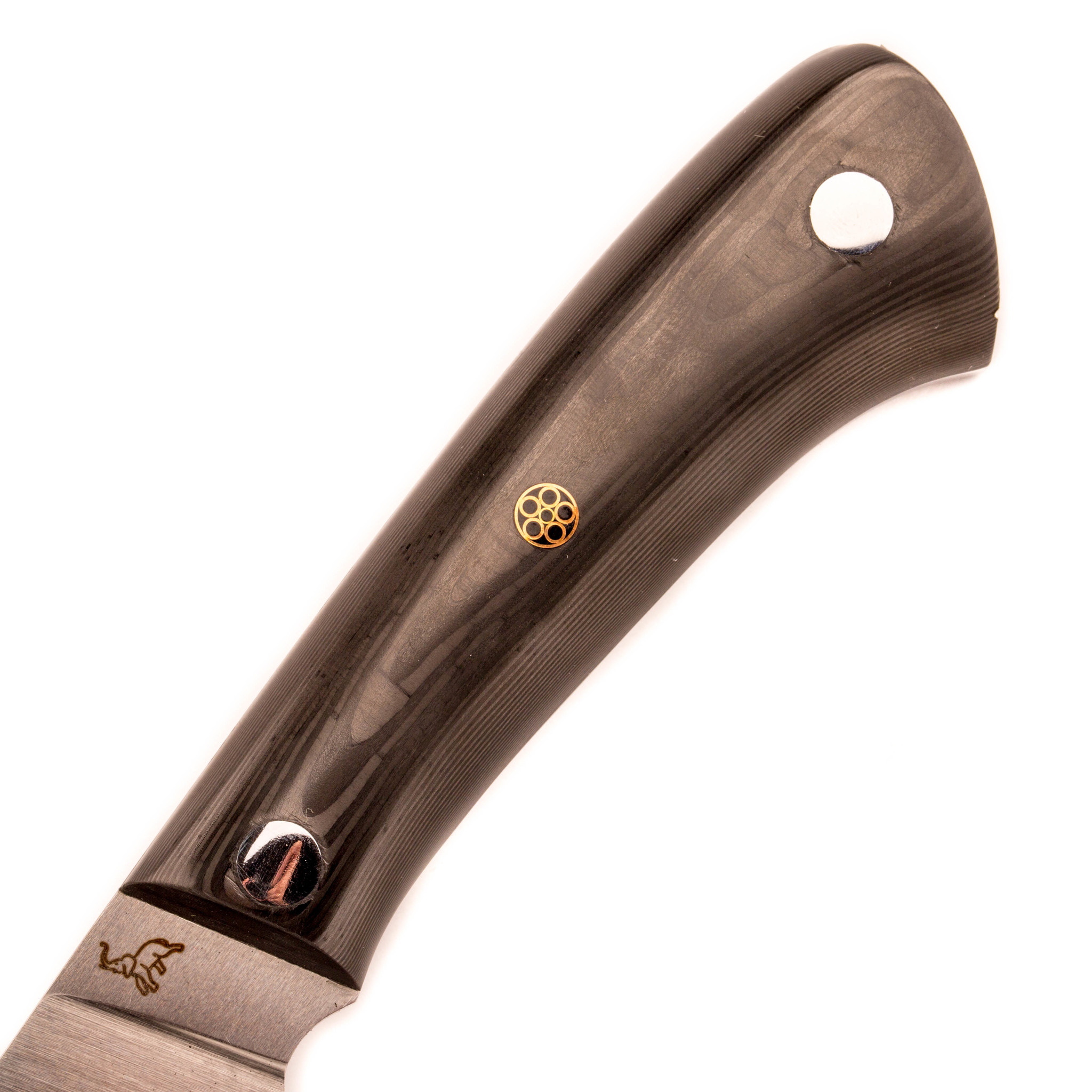 Нож разделочный C2, сталь M390, карбон, Слон от Ножиков