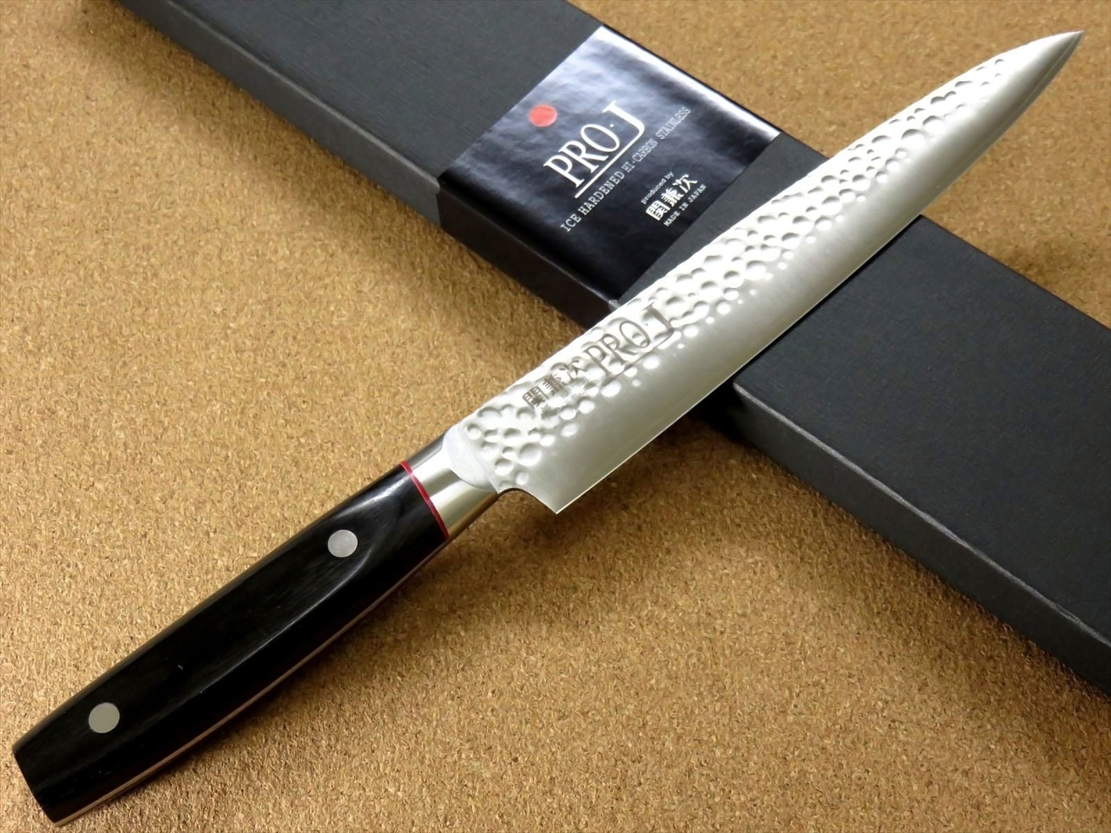фото Кухонный нож для тонкой нарезки, pro-j, kanetsugu, 6009, сталь vg-10, в картонной коробке