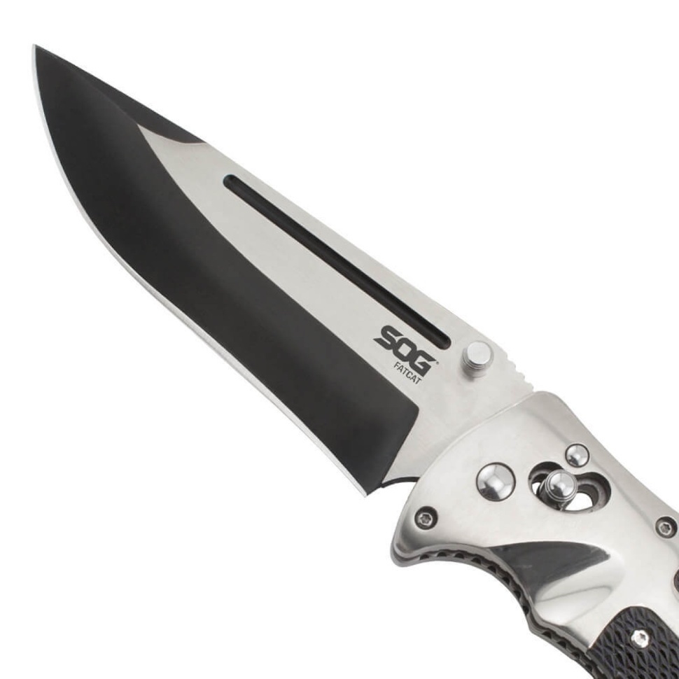 Складной нож FatCat Limited Edition - SOG FC01, сталь VG-10, рукоять Kraton® (резина) - фото 3