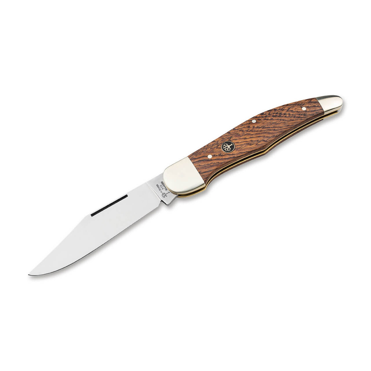 Складной нож Boker Hunters, сталь C75, рукоять дерево/никель - фото 1