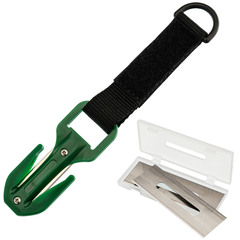 Фото Стропорез с комплектом запасных лезвий, зеленый