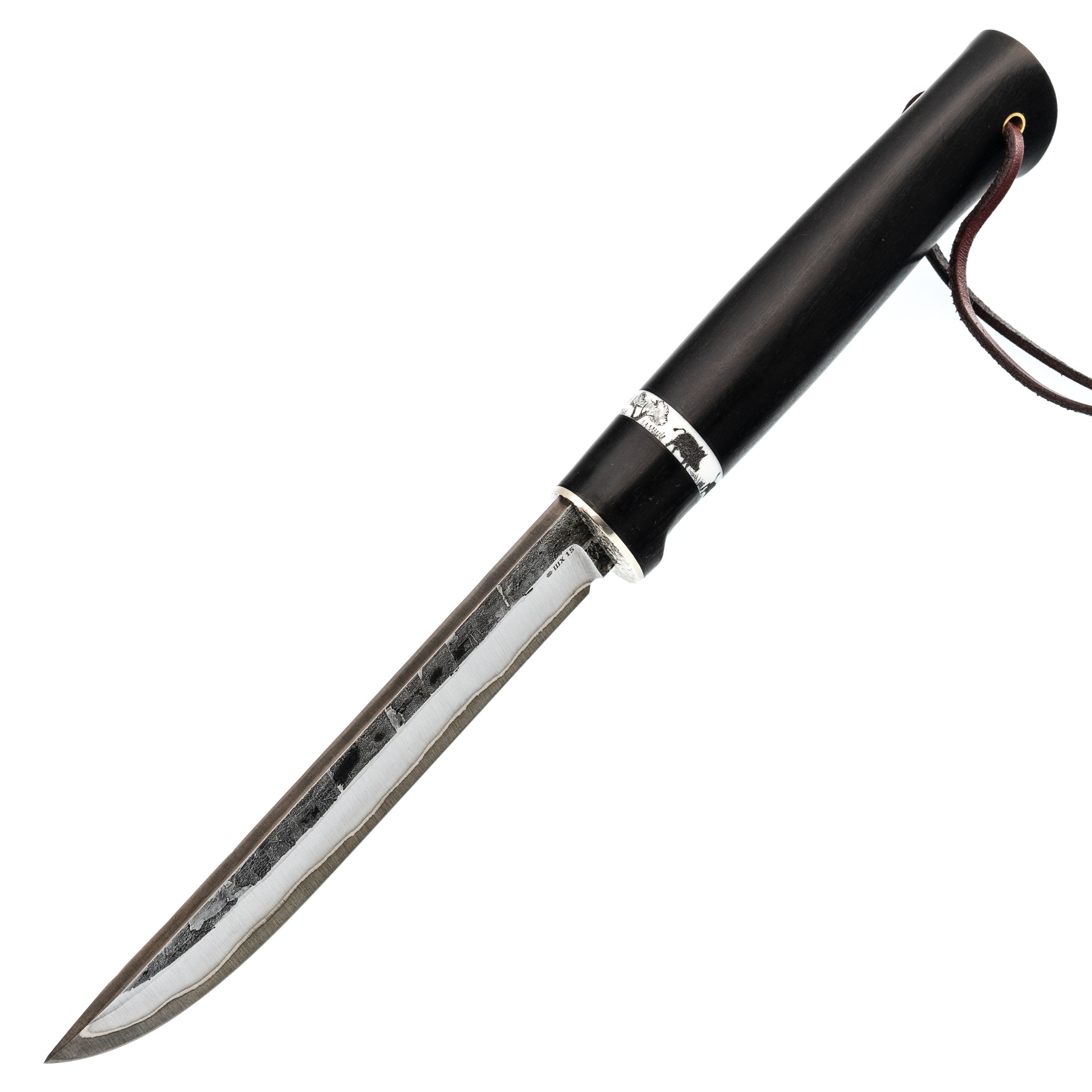 Нож Лиман, сталь 40х13-ШХ15-40Х13, граб, пирография - фото 2