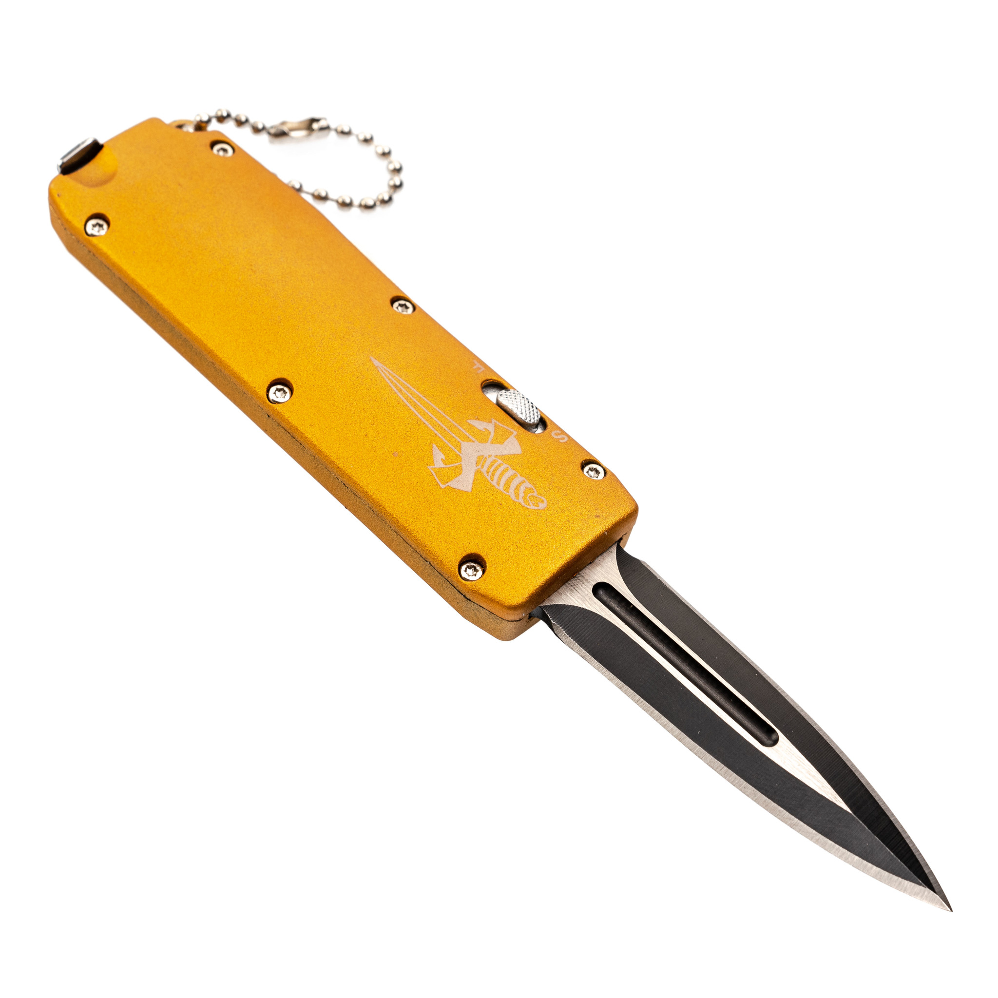 Фронтальный Нож Microtech mini золотой