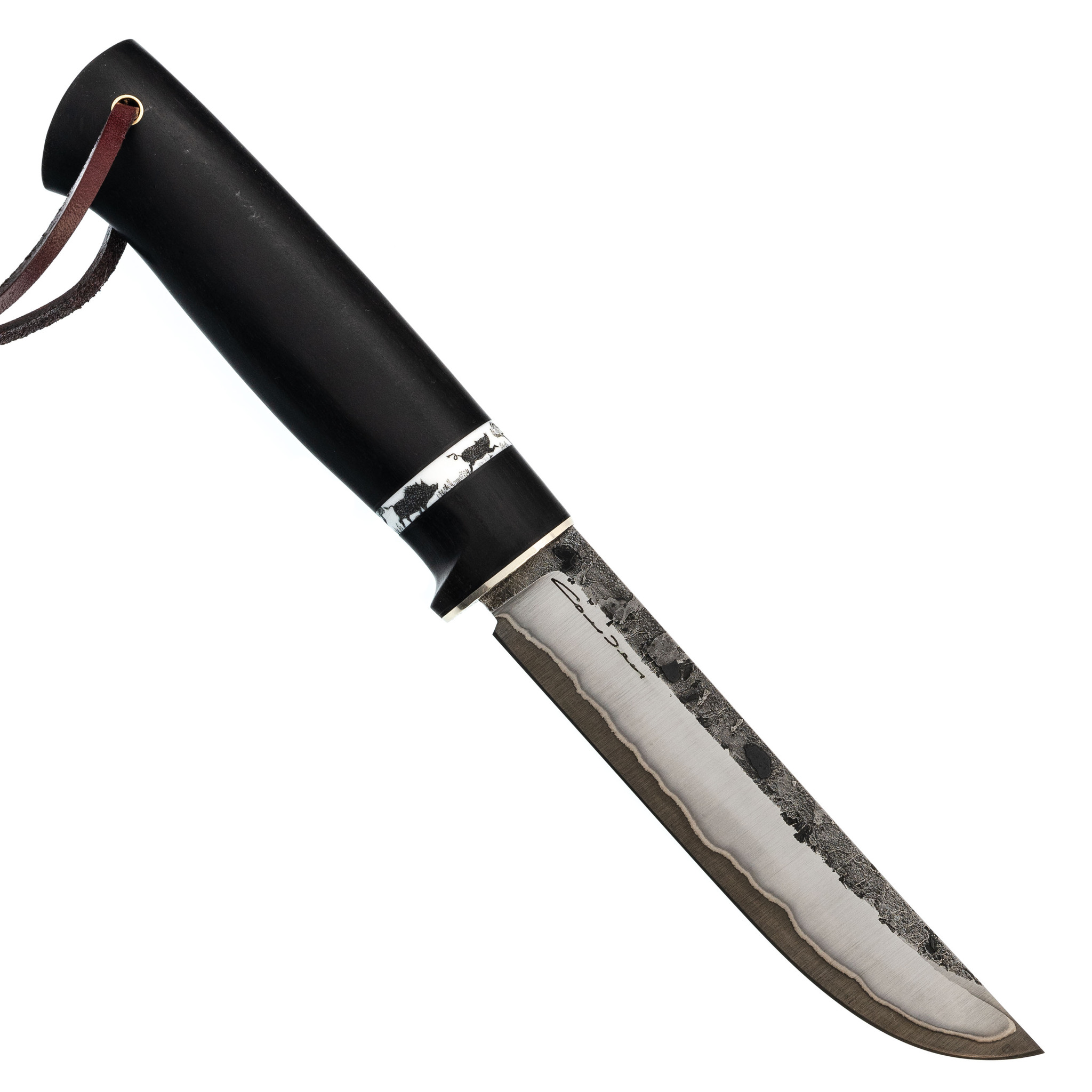 Нож Лиман, сталь 40х13-ШХ15-40Х13, граб, пирография - фото 3