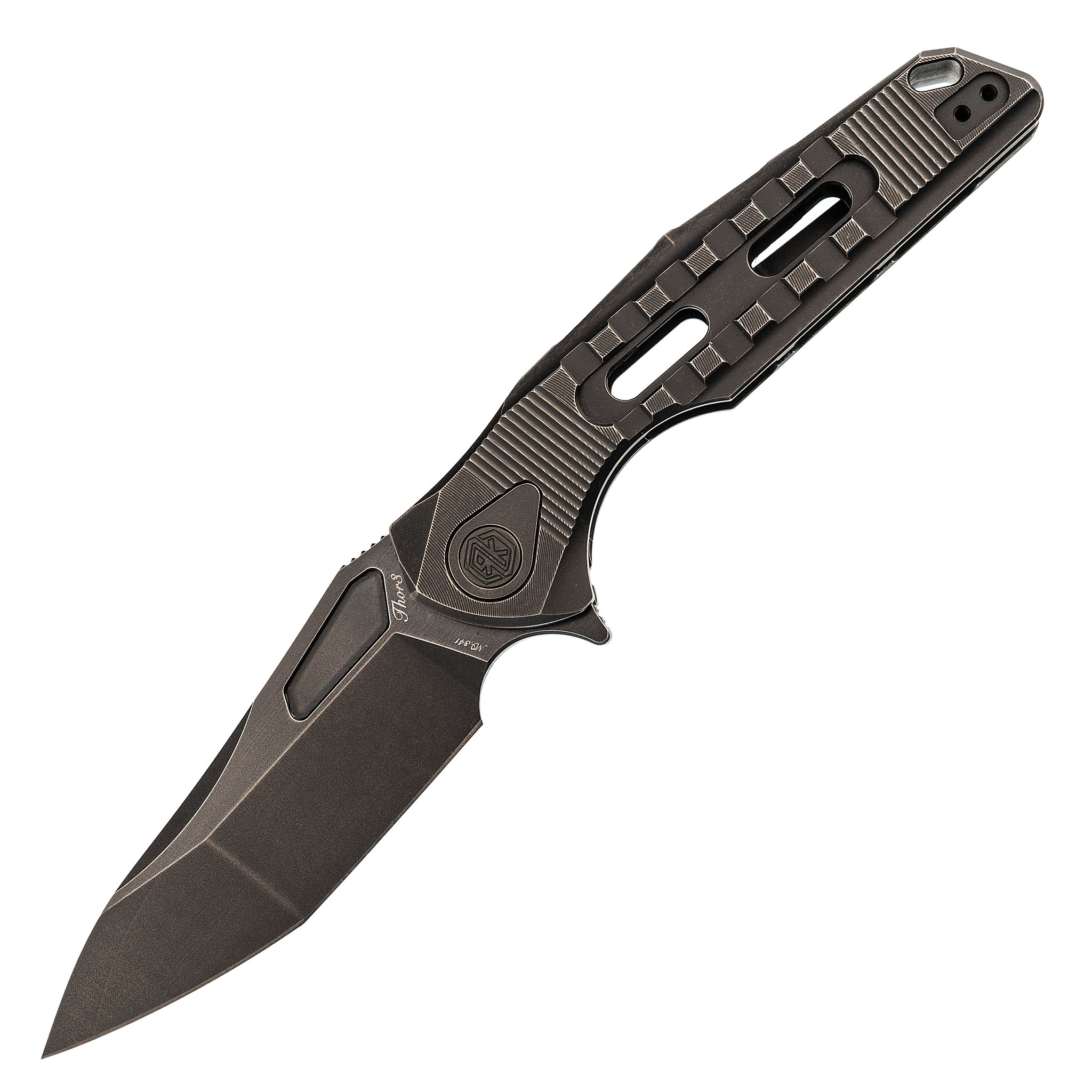 фото Нож складной thor 3 rikeknife, сталь m390, black titanium