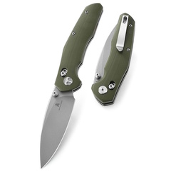 Фото Нож складной Bestechman Ronan, сталь 14C28N, рукоять G10, зеленый