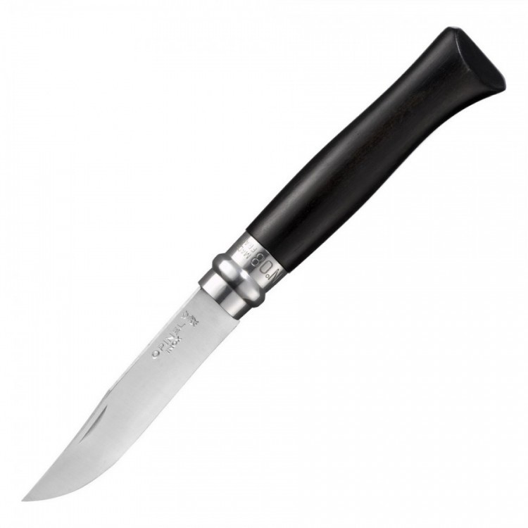 Нож складной Opinel №8 Ebony, сталь Sandvik™ 12С27, рукоять африканское дерево, 002015 - фото 1