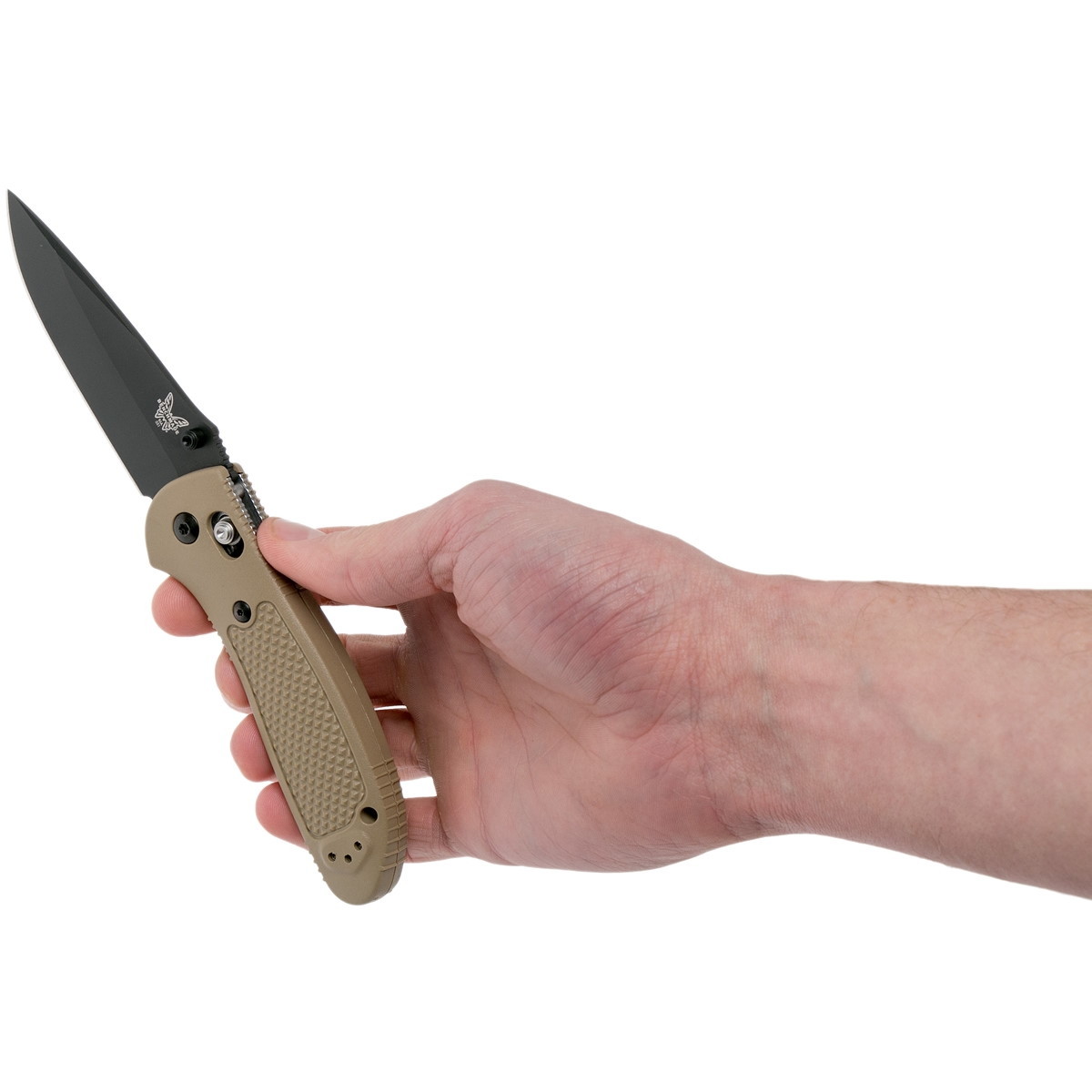 Складной нож Benchmade Griptilian, сталь S30V, рукоять бежевый нейлон - фото 9