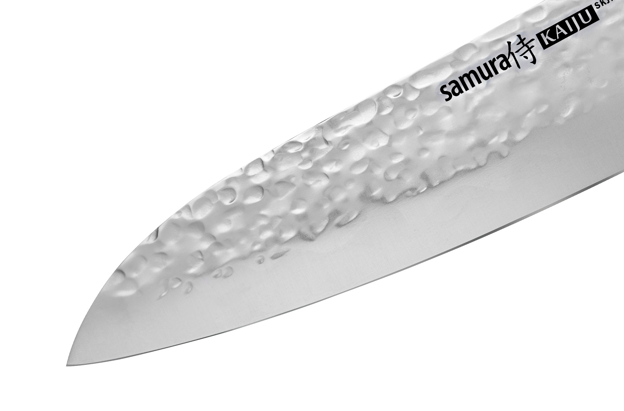 Нож кухонный Samura KAIJU Сантоку - SKJ-0095, сталь AUS-8, рукоять дерево, 180 мм - фото 2