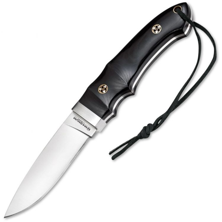 фото Нож с фиксированным клинком magnum trail - boker 02sc099, сталь 440a satin, рукоять микарта, чёрный
