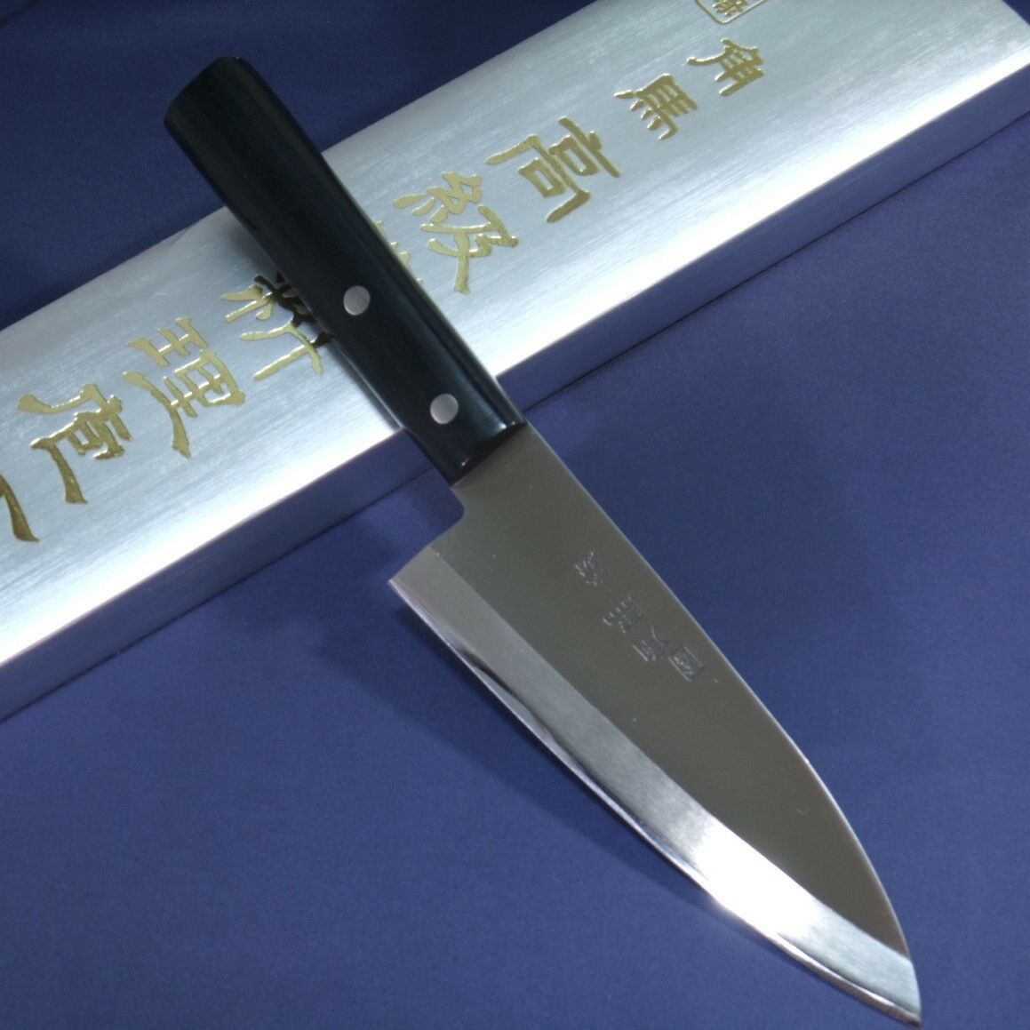 Нож кухонный для разделки рыбы Деба Shimomura, сталь DSR1K6, рукоять дерево пакка - фото 7