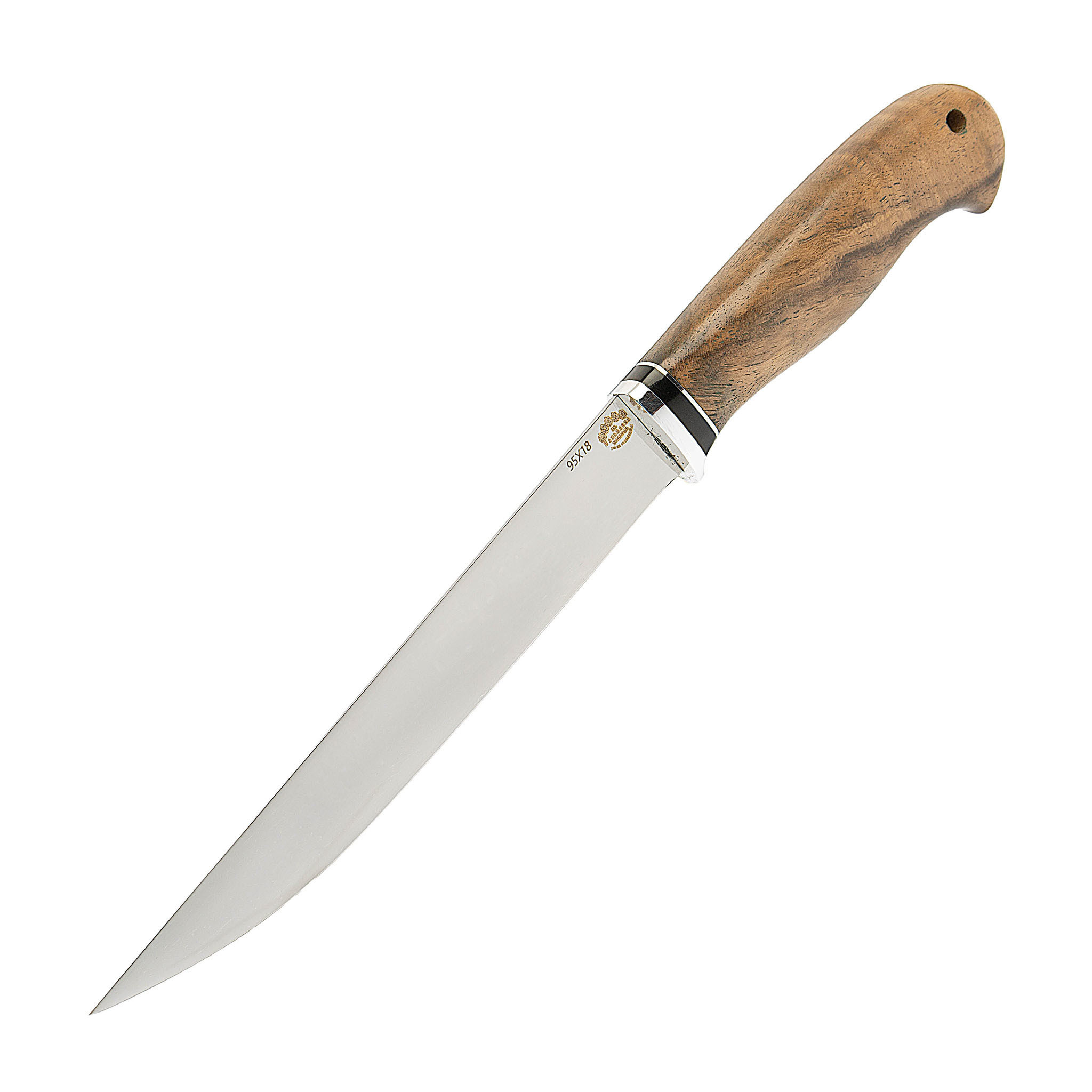 Нож филейный Окунь , сталь 95х18, рукоять орех от Ножиков