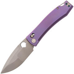 Фото Раскладной нож Daggerr Nightmare, порошковая сталь M390, рукоять анодированный в фиолетовый титан
