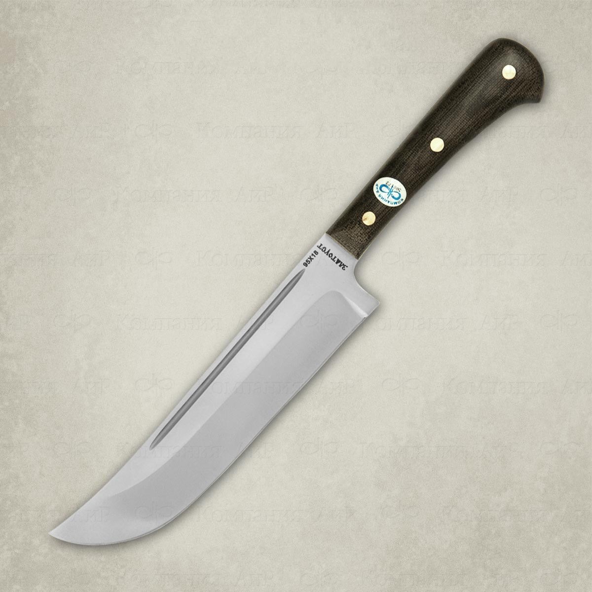 Нож цельнометаллический Пчак, текстолит, 95х18, Кухонные ножи, Узбекские ножи Пчак