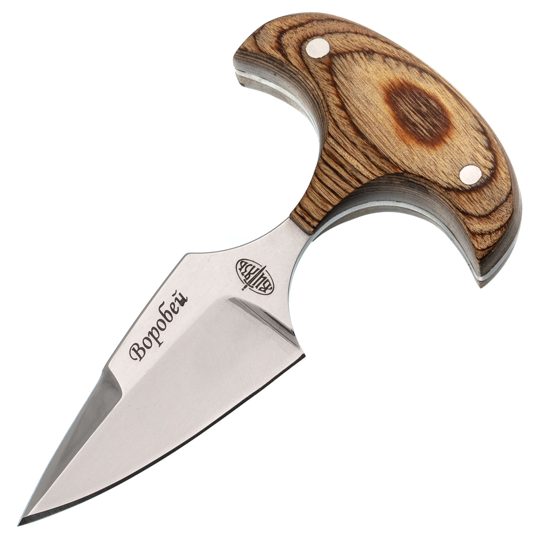 Тычковый нож Воробей, сталь 65Х13, рукоять дерево сувенирное оружие нож тычковый
