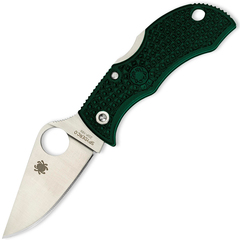 Фото Нож складной ManBug Spyderco MGREP, сталь ZDP-189 Satin Plain, рукоять термопластик FRN, (British Racing Green) зелёный