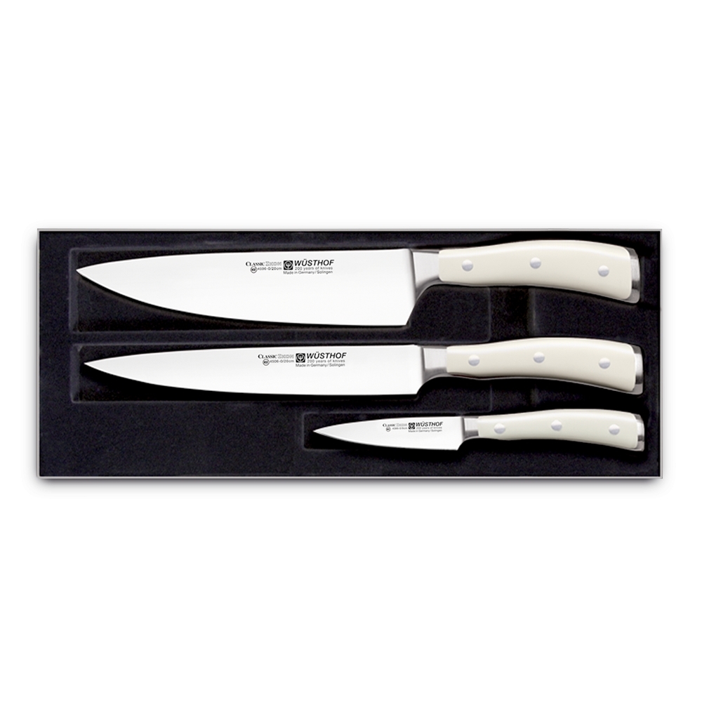 Набор кухонных ножей 3 шт. 9601-0 WUS, серия Ikon Cream White