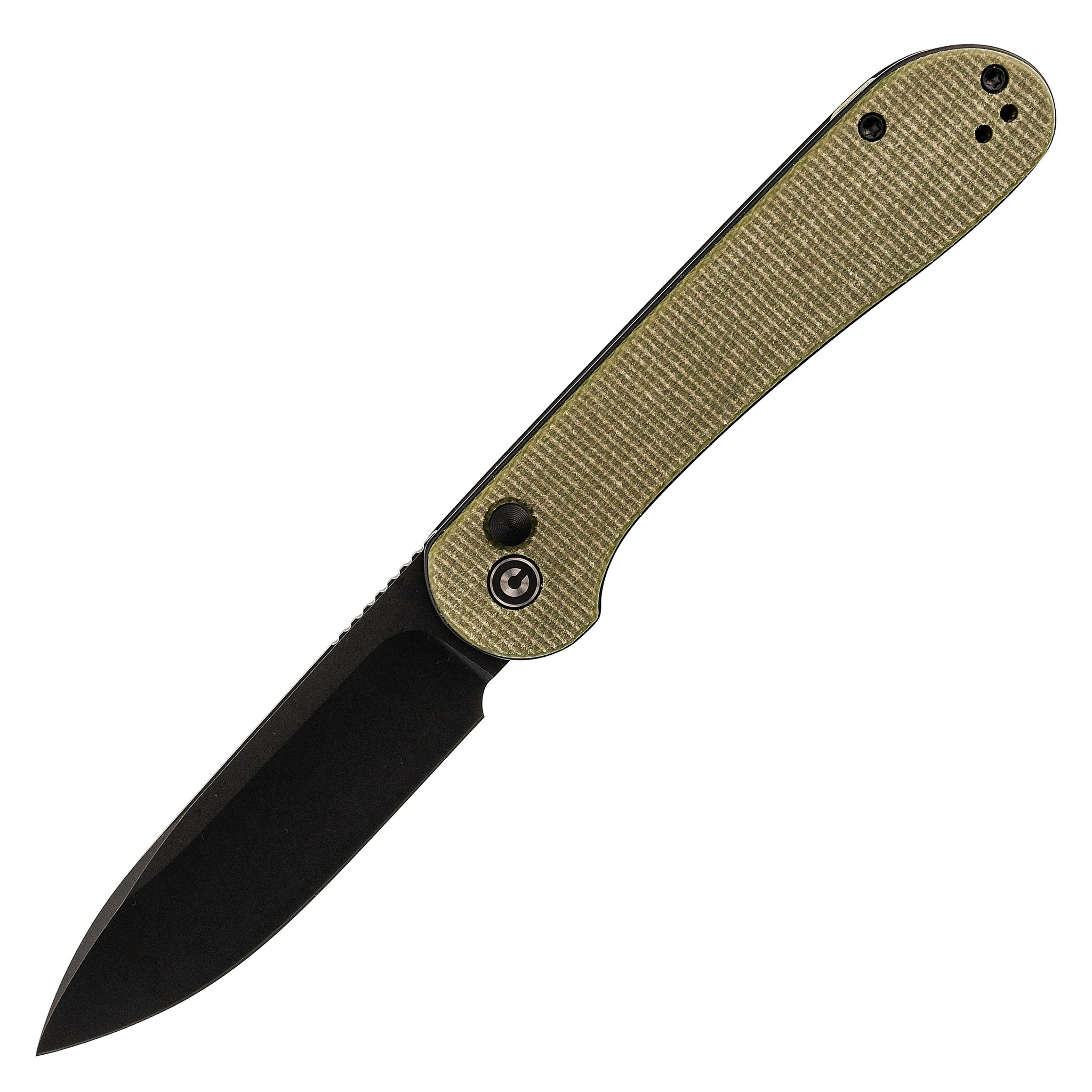 Складной нож Civivi Knives Elementum Button Lock 8.8 см, сталь Sandvik 14C28N, рукоять Olive Micarta