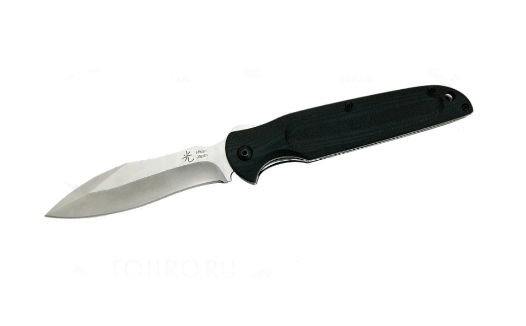 фото Нож складной hikari hk108ag10, сталь d2 tool steel, чёрный tojiro