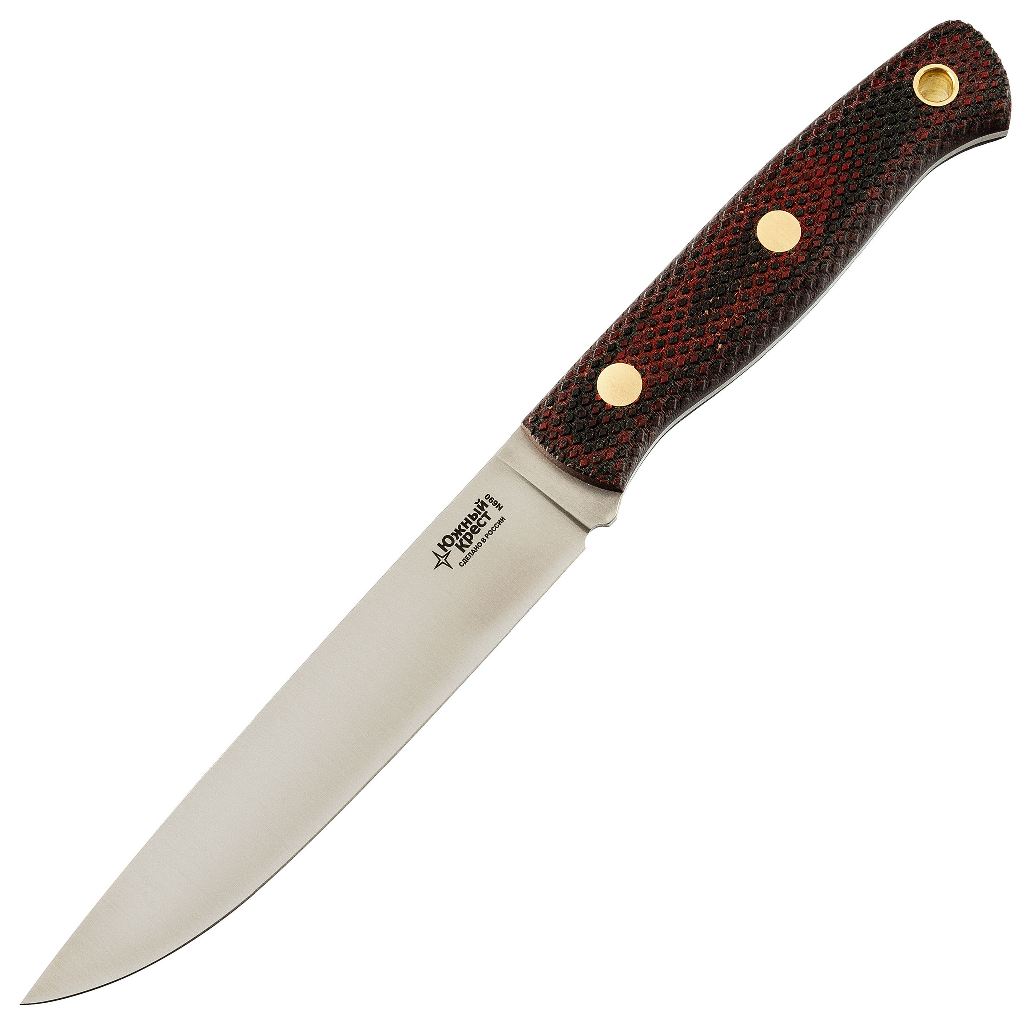 Нож Южный Крест Slender M, сталь N690, рукоять микарта красно-черная
