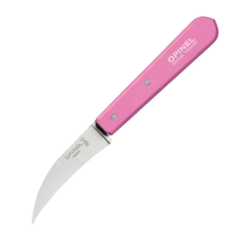 Нож столовый Opinel №114, деревянная рукоять, блистер, нержавеющая сталь, розовый