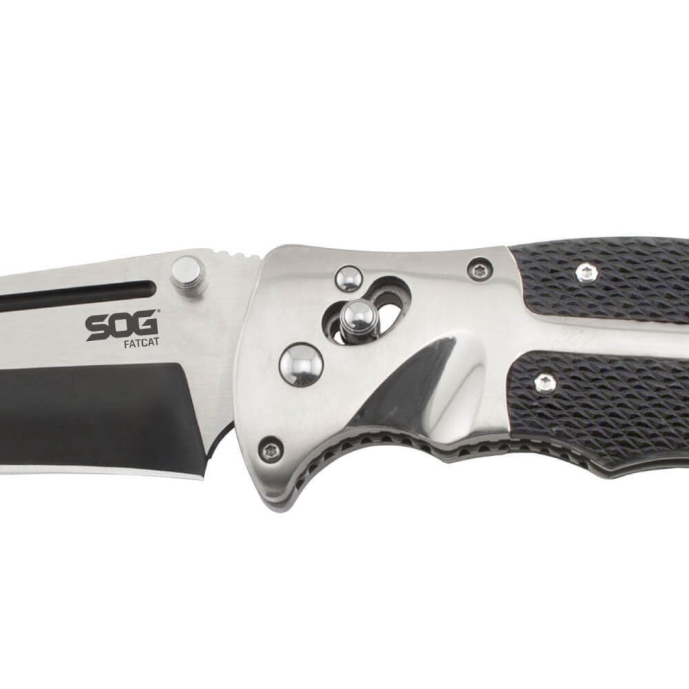Складной нож FatCat Limited Edition - SOG FC01, сталь VG-10, рукоять Kraton® (резина) - фото 6