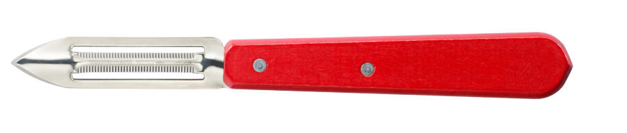 фото Нож для чистки овощей opinel, деревянная рукоять, блистер, нержавеющая сталь, красный