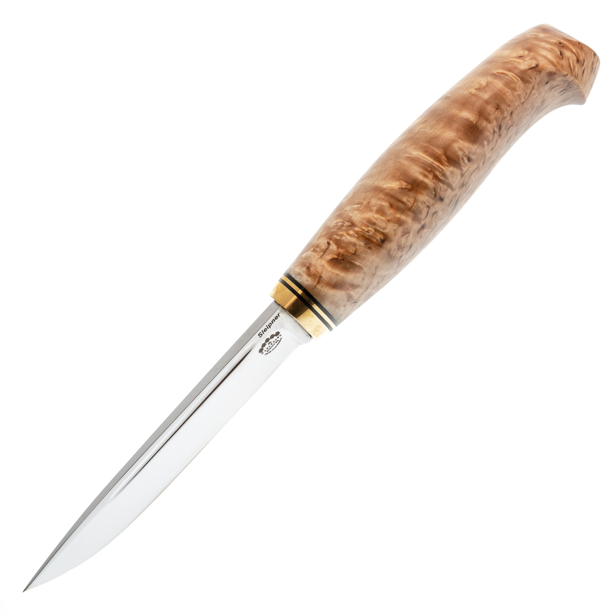 Нож Финка, сталь Sliepner, рукоять карельская береза - фото 2