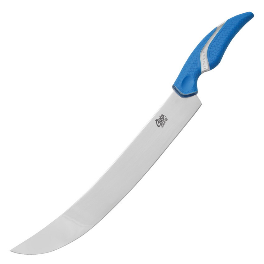 фото Рыбацкий нож с фиксированным клинком для разделки крупной рыбы cuda 12, сталь 1. 4116, рукоять abs пластик
