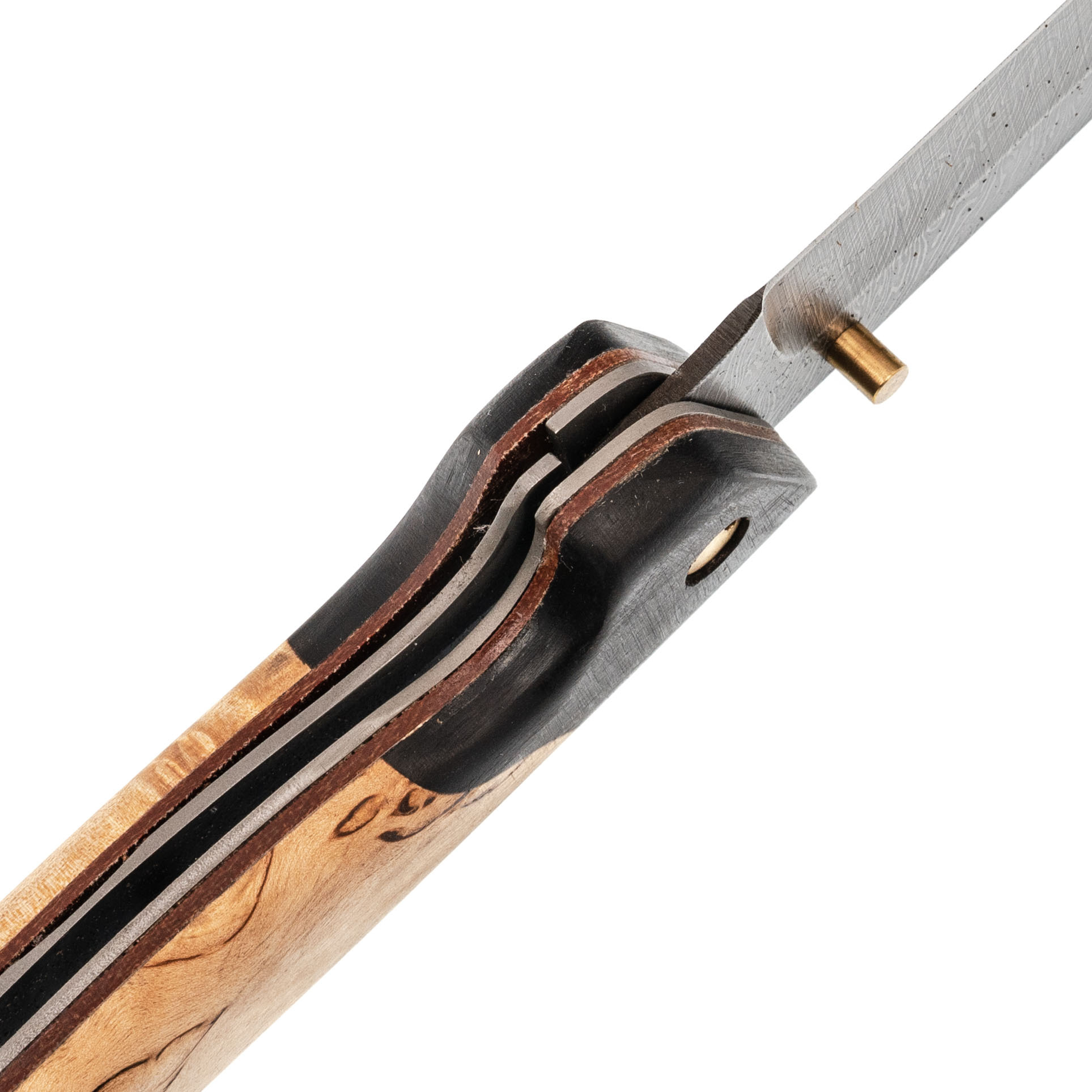 Складной нож Варяг-2, дамаск,  карельская береза - фото 4