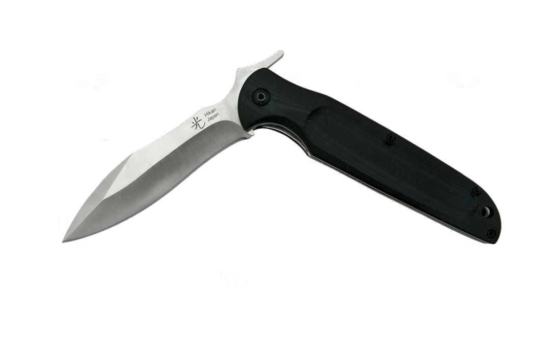 Нож складной Hikari HK108AG10, сталь D2 Tool Steel, чёрный от Ножиков