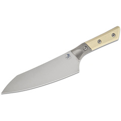 Фото Кухонный нож поварской Microtech Chef's Knife 20.3 см, сталь M390MK, рукоять G10/титан, белый