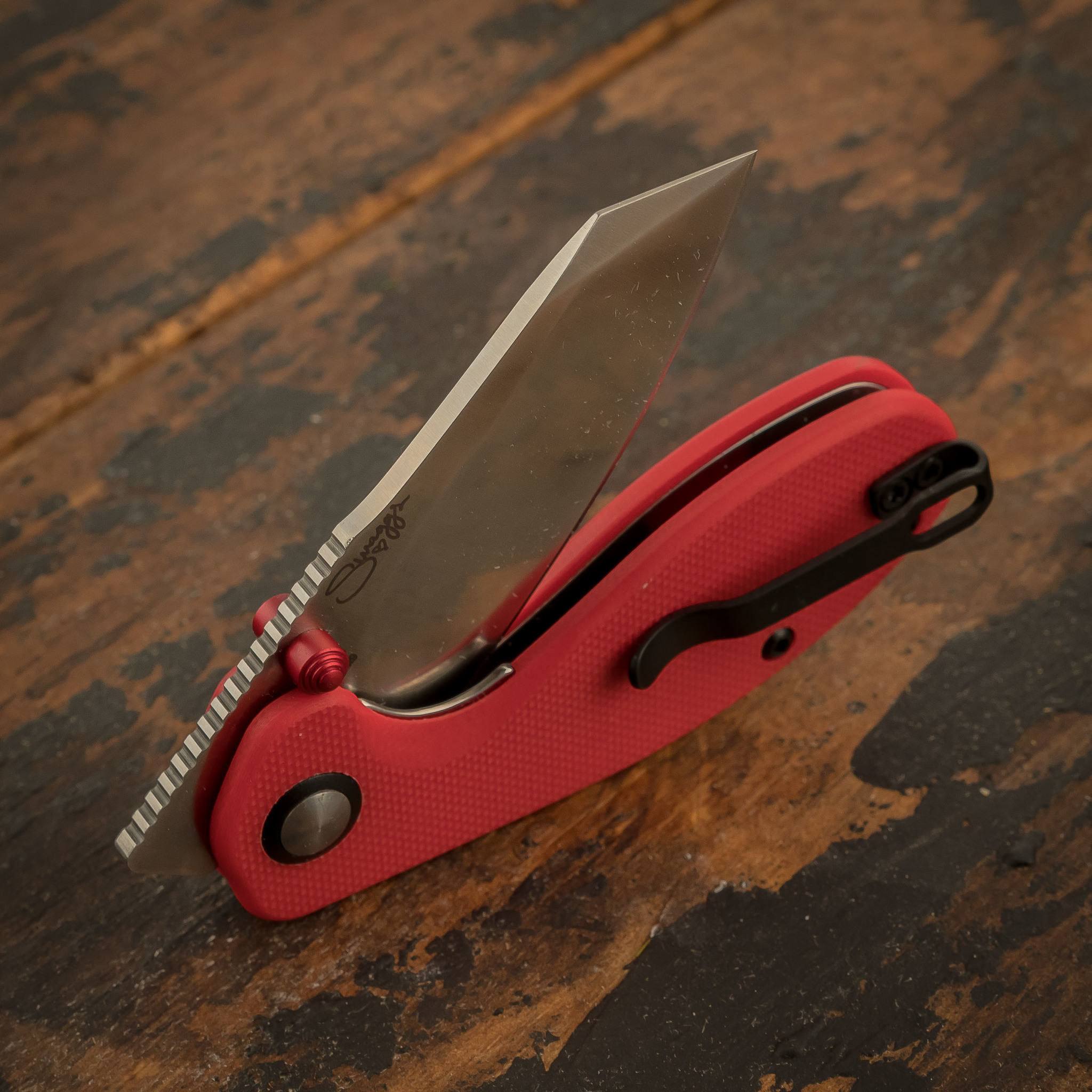 Складной нож CJRB Maileah, сталь AR-RPM9, Red G10 - фото 6