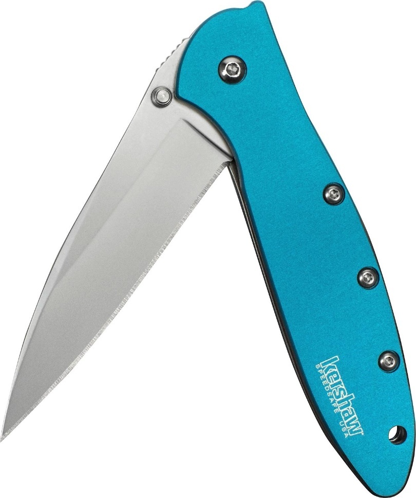 Складной нож Leek - Kershaw 1660TEAL, сталь Sandvik™ 14C28N, рукоять анодированный алюминий бирюзового цвета - фото 5