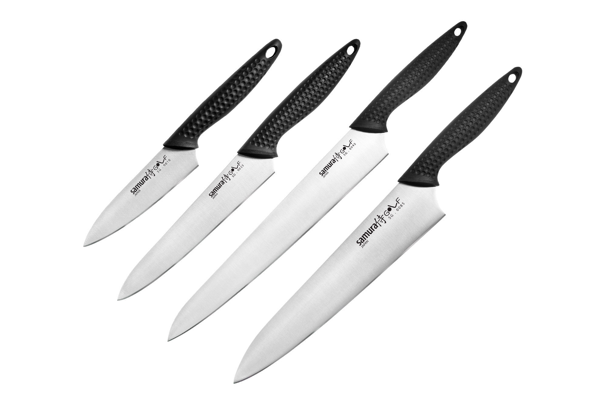 Набор из 4 кухонных ножей "Samura GOLF" (10, 23, 45, 85), AUS-8 от Ножиков