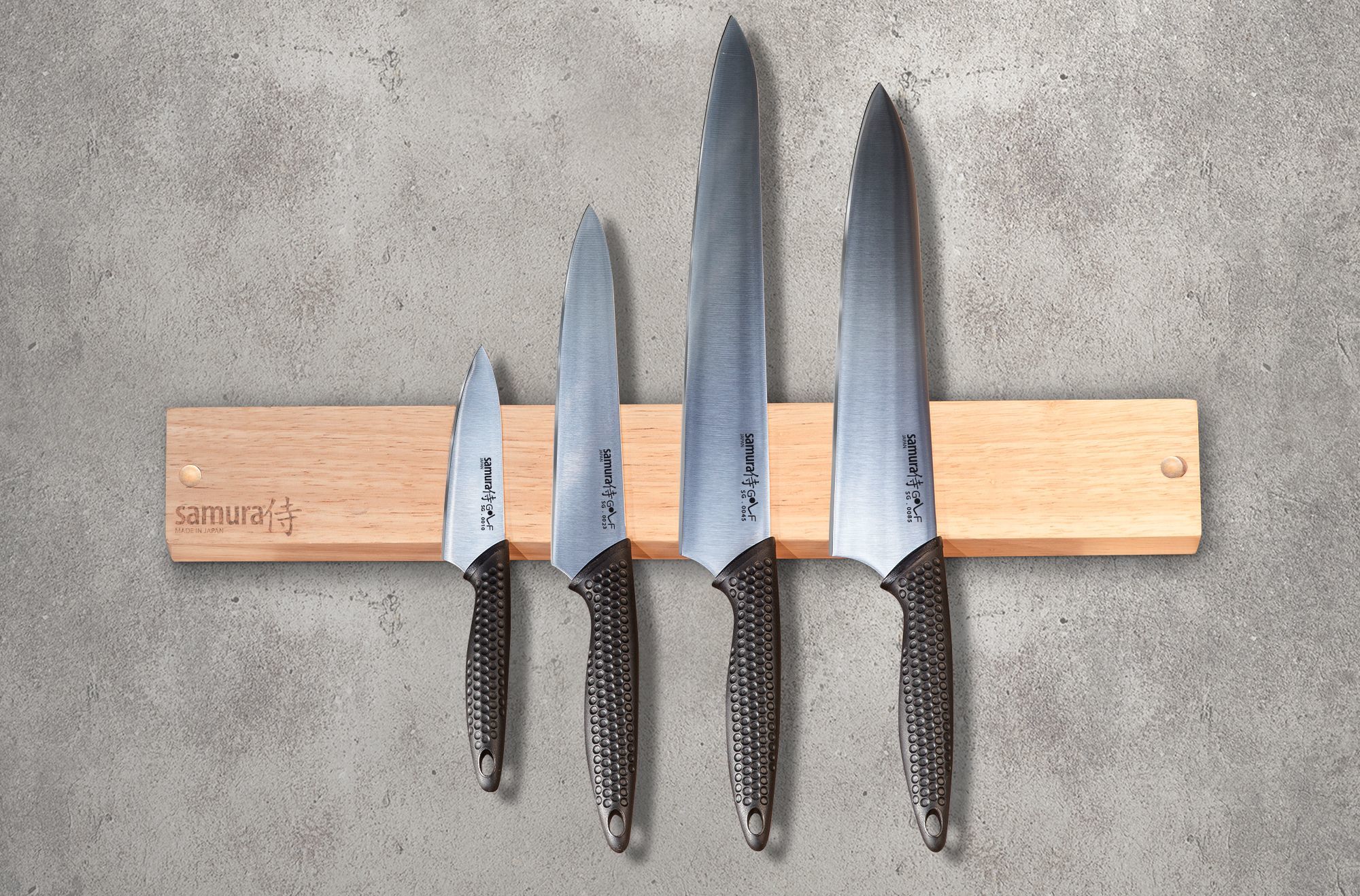 фото Набор из 4 кухонных ножей "samura golf" (10, 23, 45, 85), aus-8