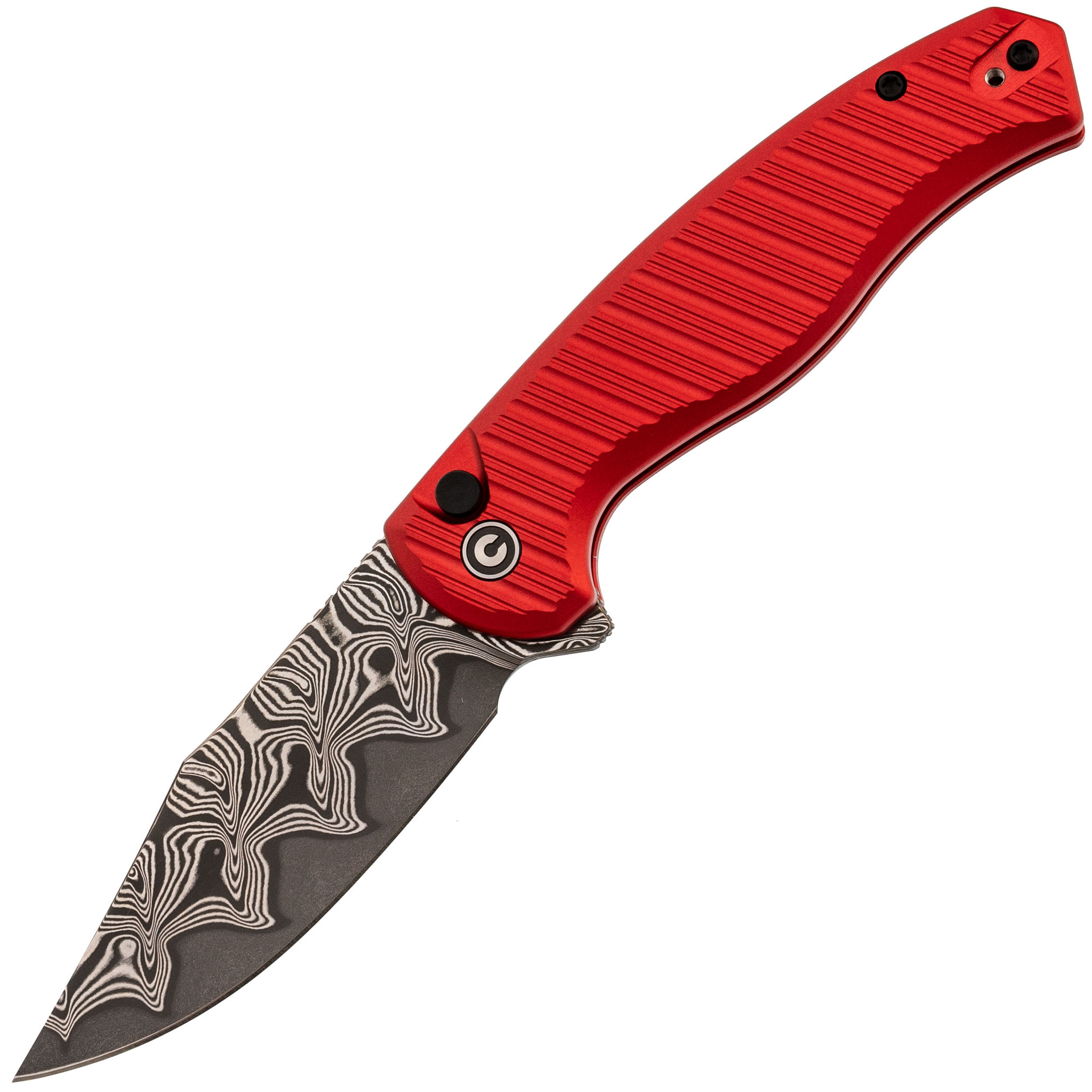 Складной нож Civivi Stormhowl, сталь Damascus, рукоять алюминий, красный - фото 1