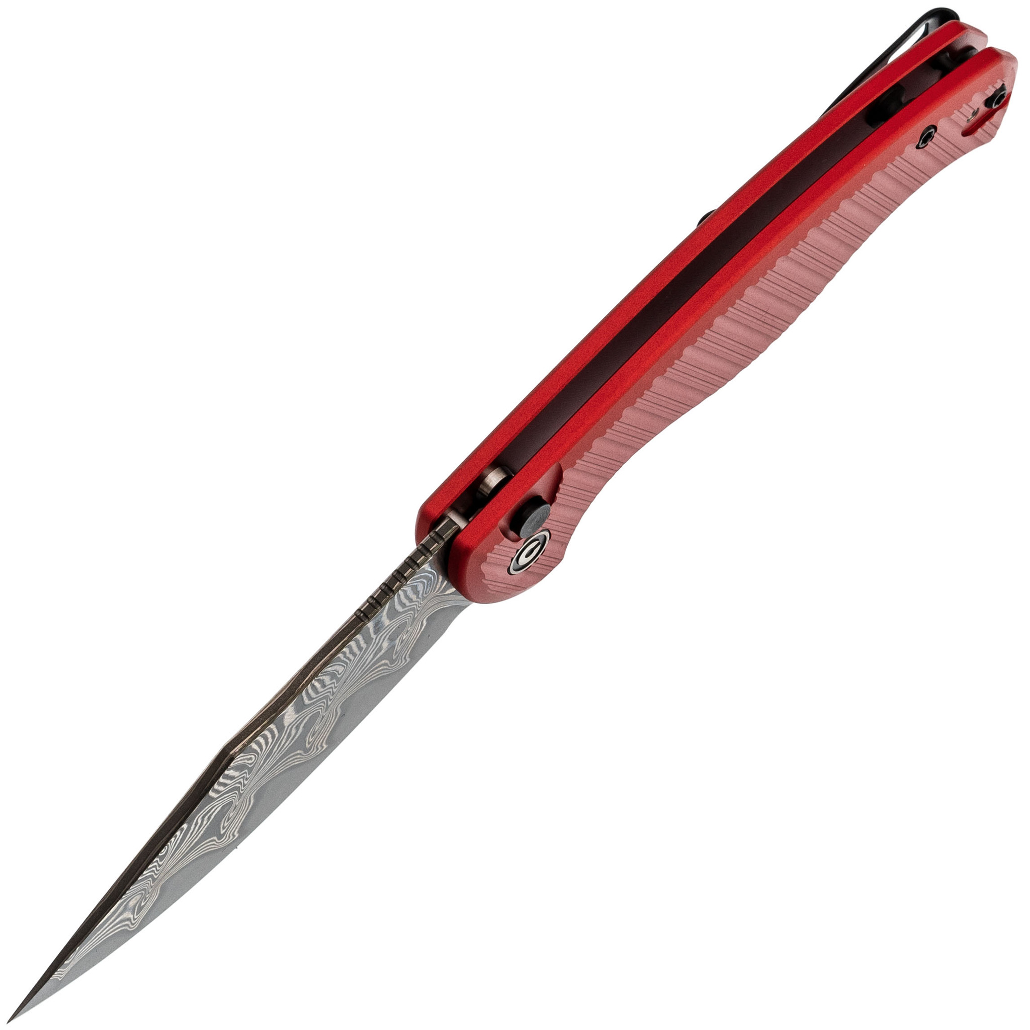 Складной нож Civivi Stormhowl, сталь Damascus, рукоять алюминий, красный - фото 2