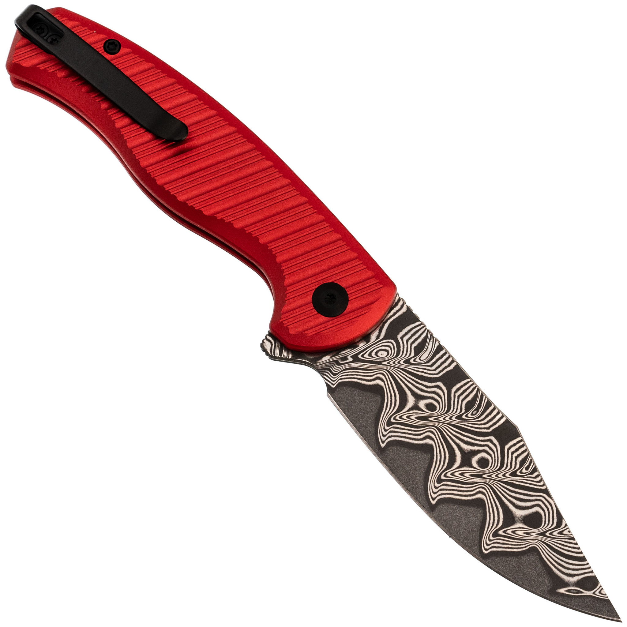 Складной нож Civivi Stormhowl, сталь Damascus, рукоять алюминий, красный - фото 3